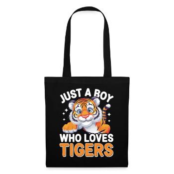 Tiger Animal Zoo Wild Animal - Tote Bag - black - Front