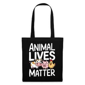 Végétarien Végétalien Végétarien Végétarien - Sac en tissu - noir - Devant