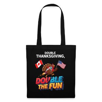 Double Thanksgiving Fun - Tote Bag - black - Front