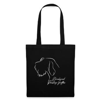 Wirehaired Pointing Griffon Profile Dogs Hunting Dog - Tote Bag - black - Front