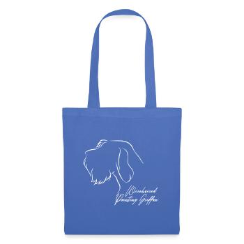 Pointage à poil dur Griffon profil chiens chien de chasse - Sac en tissu - bleu pâle - Devant