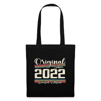 2022 Vintage Retro Geburtstagsgeschenk 2022 - Stoffbeutel - Schwarz - Vorne