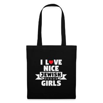 I love nice jewish girls - Tote Bag - black - Front
