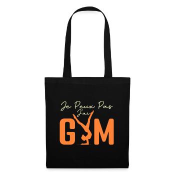Ich kann kein Fitnessstudio haben | Gymnastik-Geschenk | Fitnessstudio - Stoffbeutel - Schwarz - Vorne