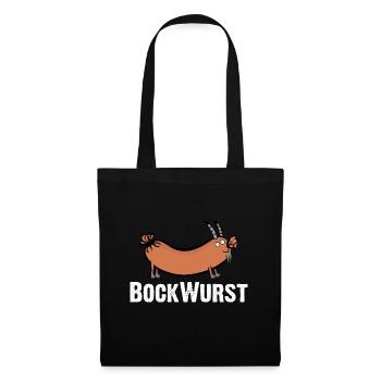 die Wurst, der Bock und die BockWurst - Stoffbeutel - Schwarz - Vorne