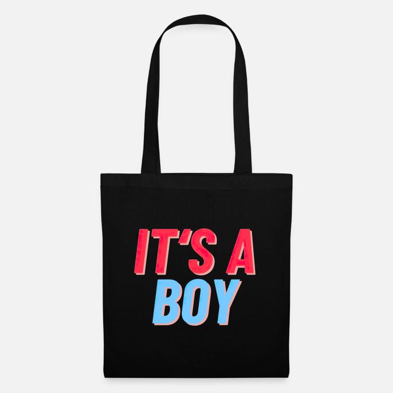 It s a Boy - Es ist ein Junger - Geburt Reveal - Stoffbeutel - Schwarz