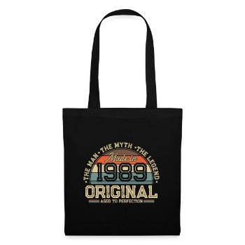 1989 Vintage né homme mythe légende - Sac en tissu - noir - Devant