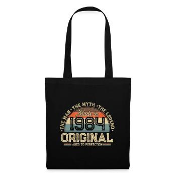 1984 Vintage né homme mythe légende - Sac en tissu - noir - Devant