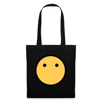 Smiley Face No Mouth Only Eyes - Tote Bag - black - Front