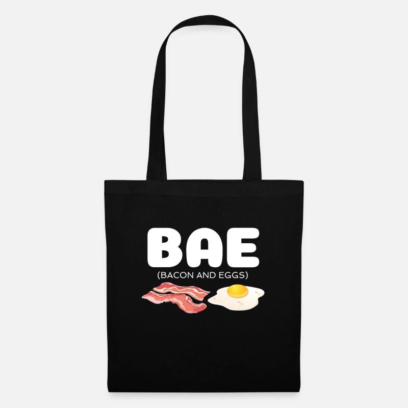 Bae Bacon and Eggs - Stoffbeutel - Schwarz