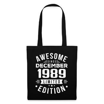 Birthday Gift born in December 1989 - Tote Bag - black - Front