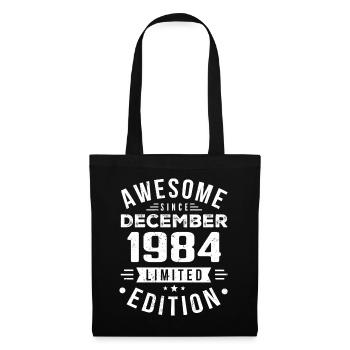 Cadeau d’anniversaire né en décembre 1984 - Sac en tissu - noir - Devant