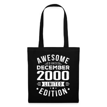 Birthday present born in December 2000 - Tote Bag - black - Front