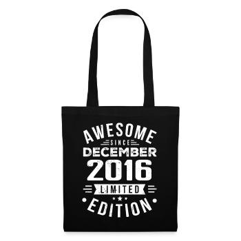 Birthday Gift born in December 2016 - Tote Bag - black - Front
