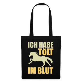 Cheval islandais Cheval islandais Cadeau de cheval islandais - Sac en tissu - noir - Devant