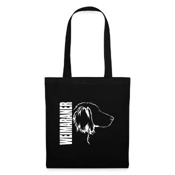 WEIMARANER profil cheveux longs chiens Wilsigns - Sac en tissu - noir - Devant