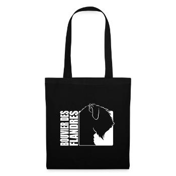 Bouvier des Flandres Profile Dog Dogs Wilsigns - Tote Bag - black - Front
