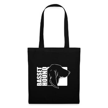 Basset Hound Profile Chiens Chien Wilsigns - Sac en tissu - noir - Devant