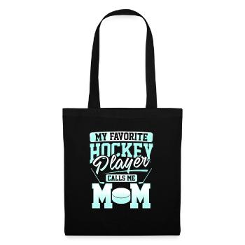 Eishockey Mama Favorite Hockey Player Geschenk - Stoffbeutel - Schwarz - Vorne