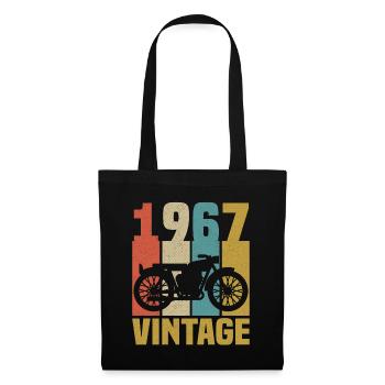 1967 Geburtstag Biker Vintage Motorrad Geschenk - Stoffbeutel - Schwarz - Vorne
