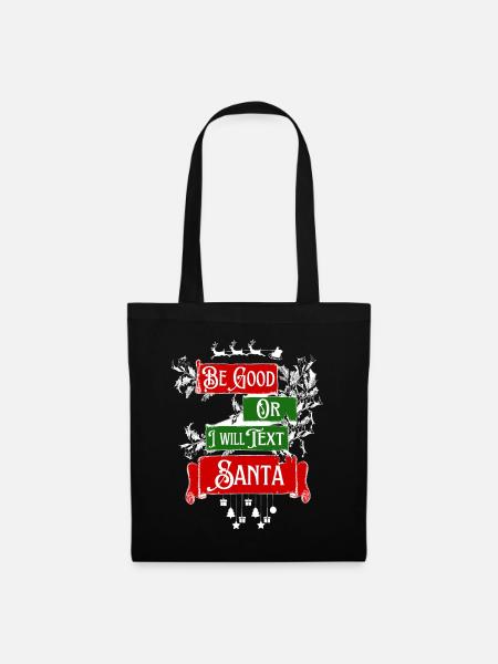 Cooler Weihnachtsspruch Witzig Geschenk Idee - Stoffbeutel - Schwarz