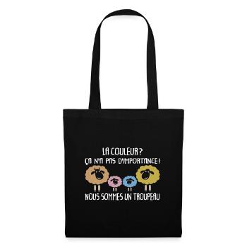 Peu importe la couleur, nous sommes un troupeau - Sac en tissu - noir - Devant