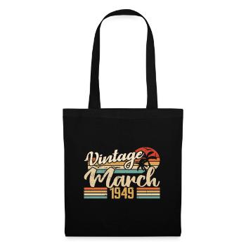 March 1949 Anniversary Gift March 1949 Gift - Tote Bag - black - Front