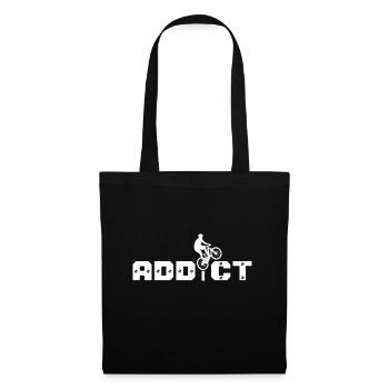 VTT Addict - Accro au VTT - Passion VTT - Sac en tissu - noir - Devant