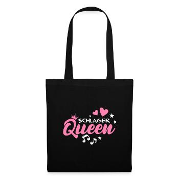 Schlager Queen Party Musik - Stoffbeutel - Schwarz - Vorne