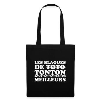 Meilleurs tontons cadeau pour tonton drôle - Sac en tissu - noir - Devant