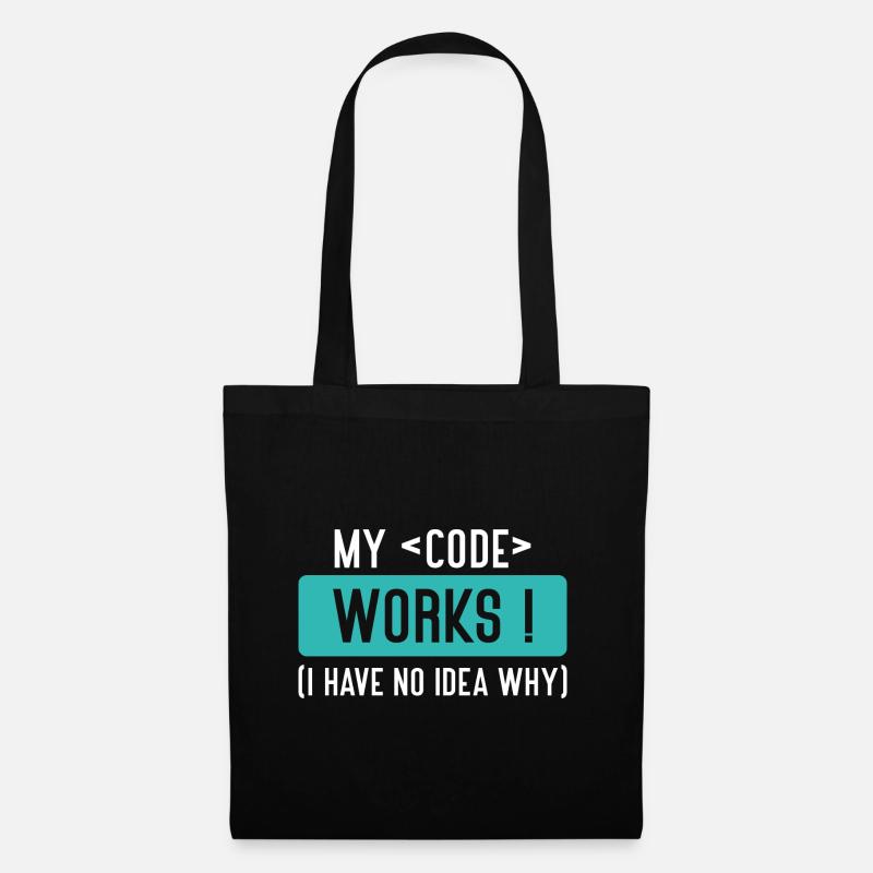 My Code Works, I Have No Idea Why - Sac en tissu - noir