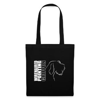 Wirehaired Pointing Griffon Profile Dogs Hunting Dog - Tote Bag - black - Front