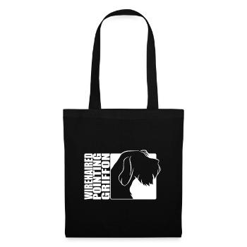 Wirehaired Pointing Griffon Profile Dogs Hunting Dog - Tote Bag - black - Front