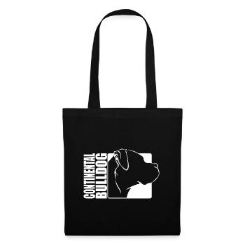 Continental Bulldog Profil Chiens Chien Wilsigns - Sac en tissu - noir - Devant