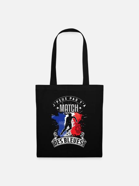 Les Bleues Footballeuse. Equipe de France féminine - Sac en tissu - noir