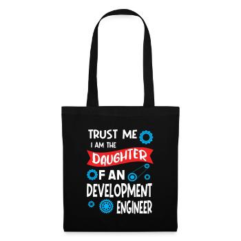 Trust me I'm the Daughter of Development Engineer - Stoffbeutel - Schwarz - Vorne