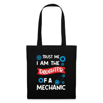 Trust me I'm the Daughter of an Mechanic - Stoffbeutel - Schwarz - Vorne