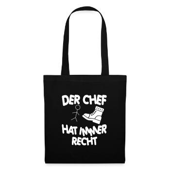 Chef Vorgesetzter Büro Manager Teamleiter Firma - Stoffbeutel - Schwarz - Vorne
