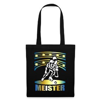 Eishockey Meister Eishockeyspieler Geschenk - Stoffbeutel - Schwarz - Vorne