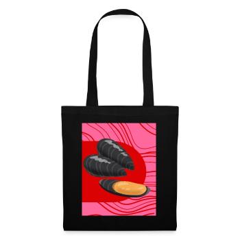 Moules funky - Sac en tissu - noir - Devant