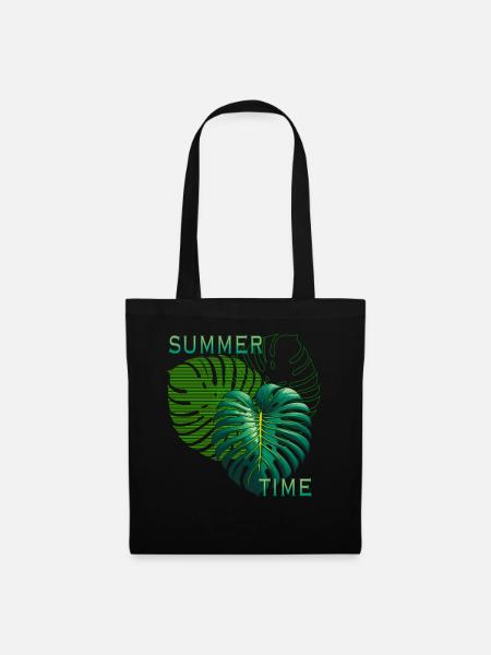 summer time - Stoffbeutel - Schwarz