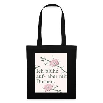 Flower theme with Sleeping Beauty design - Tote Bag - black - Front
