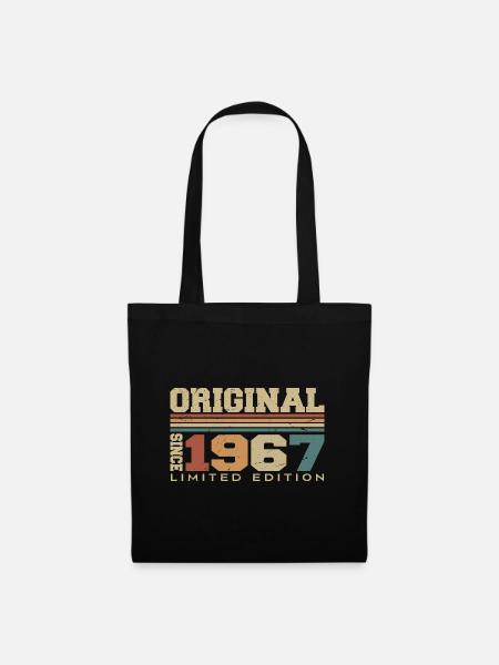 Original 1967 Retro-Geschenk 57. Jahrestag 1967 - Stoffbeutel - Schwarz