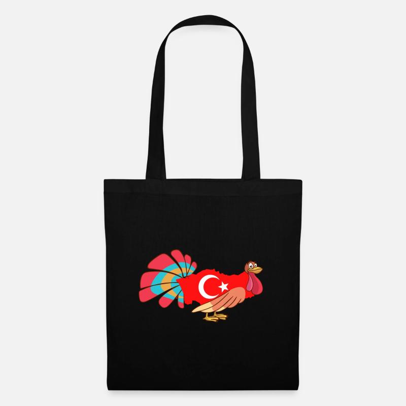 Lustiger Turkey Truthahn - Stoffbeutel - Schwarz