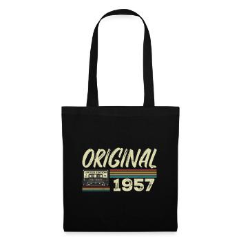 Original 1957 Rétro Cadeau Anniversaire Né En 1957 - Sac en tissu - noir - Devant