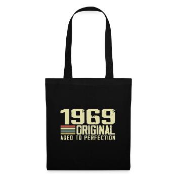 Né en 1969 - Vintage 1969 - 55e Anniversaire Rétro - Sac en tissu - noir - Devant