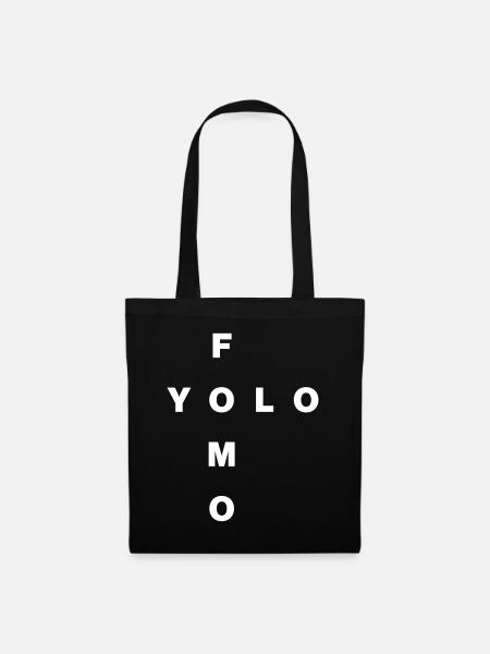 Yolo vs. Fomo - Stoffbeutel - Schwarz