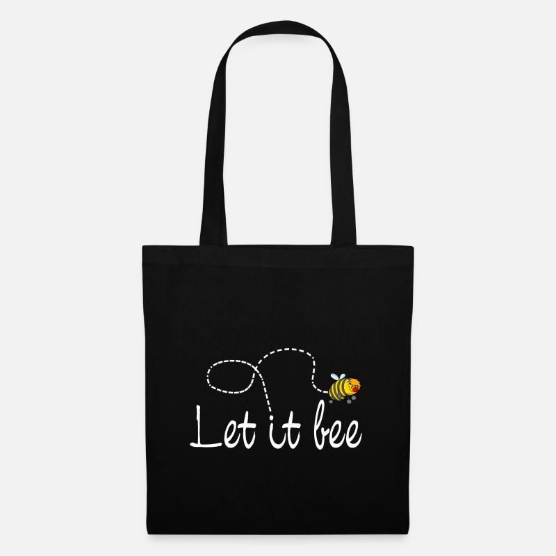 Biene Let it be - Stoffbeutel - Schwarz