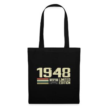 Né en 1948 - Vintage 1948 - 76e Anniversaire Rétro - Sac en tissu - noir - Devant