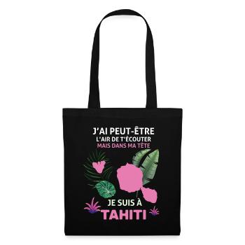 Tahiti Je T'Aime Cadeau Homme Ou Femme - Sac en tissu - noir - Devant